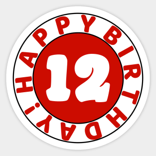 Happy 12th birthday Sticker